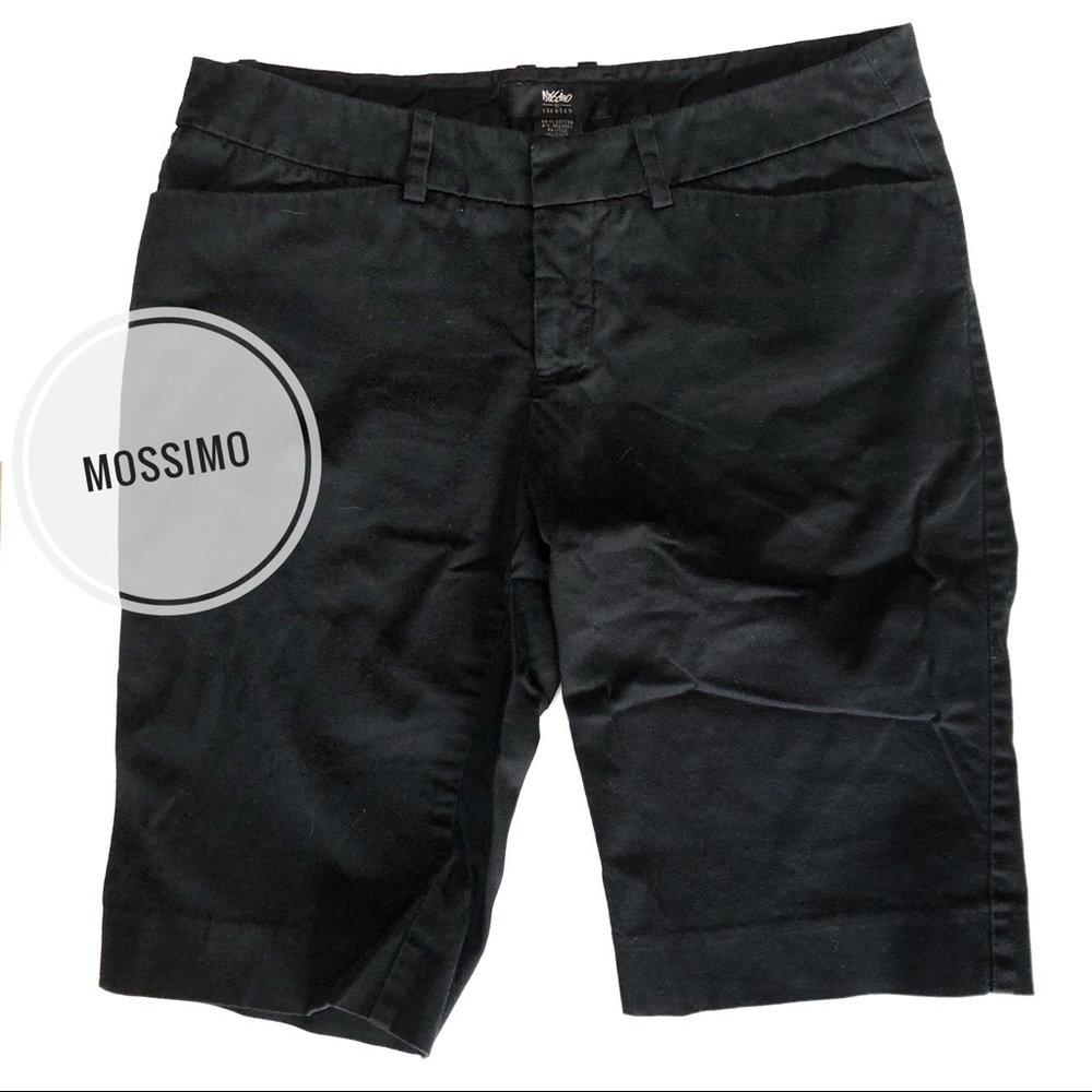 Mossimo Black Bermuda Length Shorts